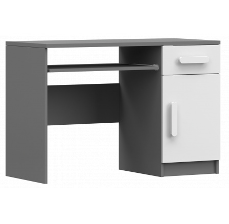 SMYK II - 08 íróasztal, Szürke/Fehér/Fehér
