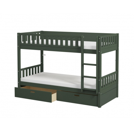 Patrová postel s úložným prostorem Viggo zelená