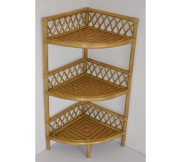 Ratanová police rohová 3 patra typ FL