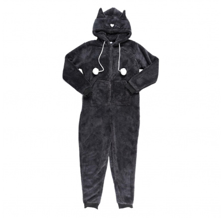 Onesie kezeslábas Macska méret M szürke