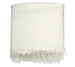 Waffle ágytakaró/takaró fehér 150x200cm