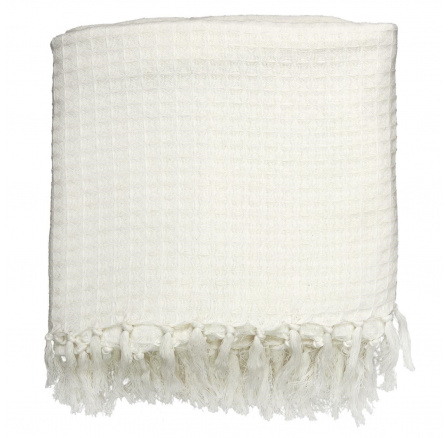 Waffle ágytakaró/takaró fehér 150x200cm