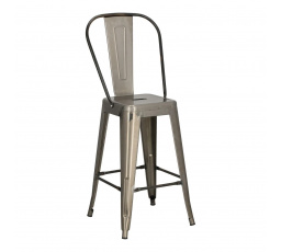 Paris Back 66 cm fém bárszék Tolix inspirációval