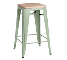 Paris Wood bárszék 65cm zöld természetes fenyő