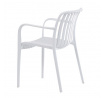 Zahradní židle plast, bílá, CT-X7029 WT