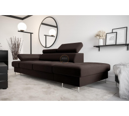 SOFA GALAXY II SZEZLONG 235 CM - Odcienie brązu , Szezlong po prawej - prawa strona
