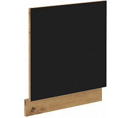 Mosogatógép ajtó panellel MODENA - ZM 570x596, Artisan tölgy/Fekete matt+Artisan tölgy
