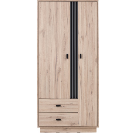 ALLMO AL-1 szekrény, Világos Estana Tölgy/Antracit
