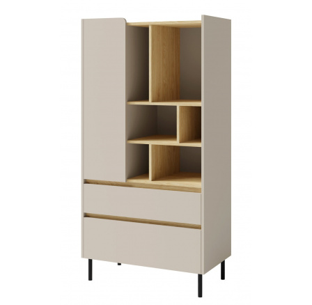 LUCA LC 6 polc, Bézs-homok/Tölgy olajozott