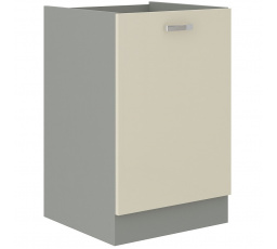 Kuchyňská dolní skříňka KARPO 40 D 1F BB, krémový lesk/šedá