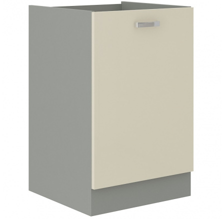 Kuchyňská dolní skříňka KARPO 40 D 1F BB, krémový lesk/šedá