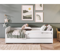 Duuli bed, with a mattress Biały 160x80