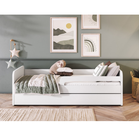 Duuli bed, with a mattress Biały 160x80