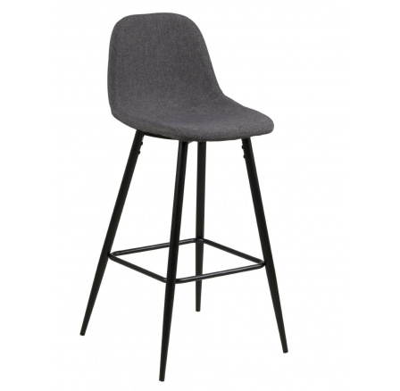 Wilma bárszék, magas, sötétszürke / fekete