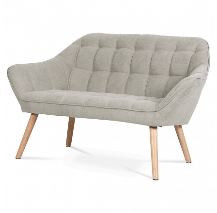 Dvoumístná pohovka, šedá, látka, AK-322 SIL2