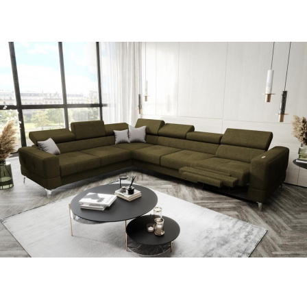 NAROŻNIK ROZKŁADANY TOSCANIA MAX RELAX 320×250 - lewa , Odcienie oliwkowego