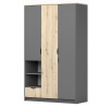 1S3D Gardróbszekrény - JOY II 19, Szürke/Dub Artisan