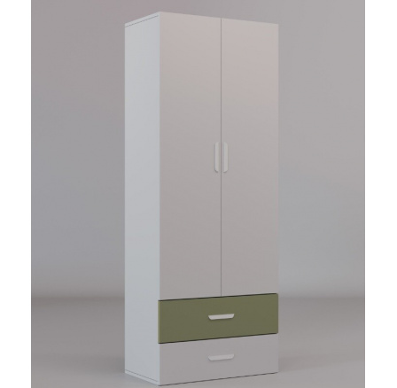 Šatní skříň LUMIK 2DS Kašmír Zelená oliva