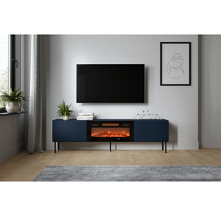 RAFAEL 200 EF TV-szekrény elektromos kandallóval, indigó RAFAEL 200 EF TV-szekrény elektromos kandallóval, indigó
