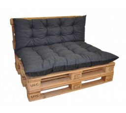 Polstry na paletový nábytek sada Basic - látka tmavě šedý melír