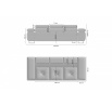 Sofa Annabelle z funkcją spania / nogi czarne