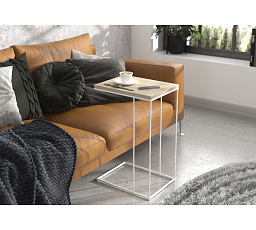 DRU Segédasztal Fehér+Sonoma