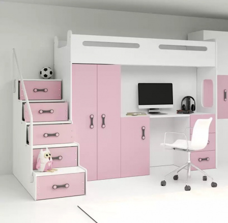 MAX 4 PIĘTROWE RAMA RÓŻOWY 80 X 200 KPL