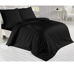 Prodloužené povlečení Satén 140x220, 70x90cm černá
