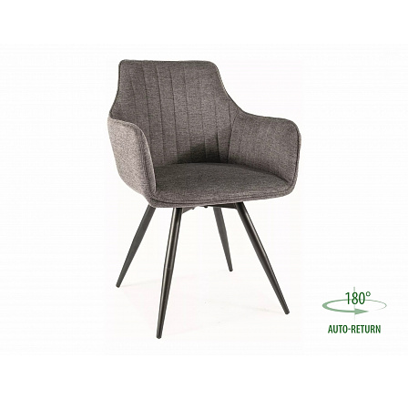 Forgó étkezőszék BALLO, Brego Sötétszürke 18/Fekete
