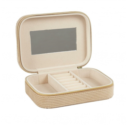 Bézs velúr kordbársony doboz