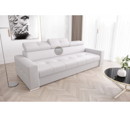 SOFA MARGO III 273 CM SKÓRA NATURALNA - Skóra biała