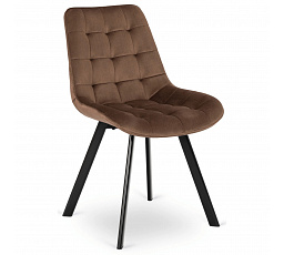 Krzesło RICK Brązowe Welurowe