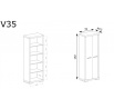 VEGAS V35 szekrény, világos Santana