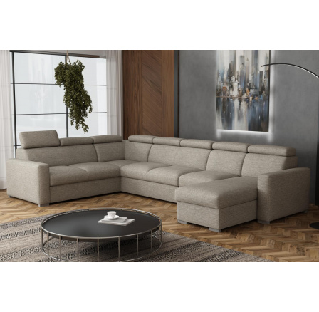 Sedací souprava Petrit U1 pravá Aragon hnědošedá