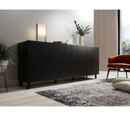 ETNA komód fekete matt/fekete matt