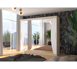 Tolóajtós szekrény tükörrel DIEGO 250 Sonoma+Fehér