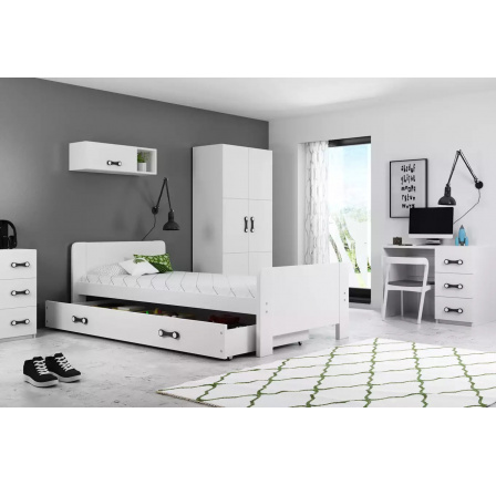 DAREK PARTEROWE RAMA BIAŁY SZUFLADA BIAŁY BEZ MATERACY 80 X 200 KPL