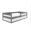 Łóżko pojedyńcze dla dzieci Hugo, w kolorze grafitowym, bez materaca 80 x 160 