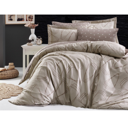 Saténový povlak na polštář Rovena mocca 50x70