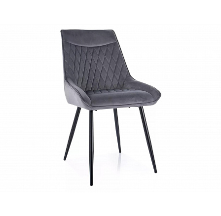 AGAT VELVET étkezőszék, Szürke Bluvel 14/Fekete