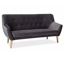 NORDIC 3 Velvet kanapé, szürke Bluvel 14/bükk