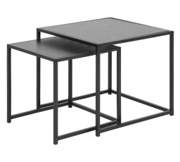 Seaford fekete dohányzóasztal készlet