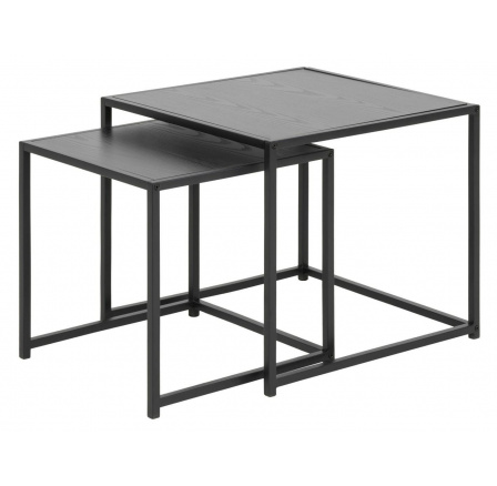 Seaford fekete dohányzóasztal készlet