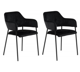 2 darab Lima bársonyszék karfával, fekete