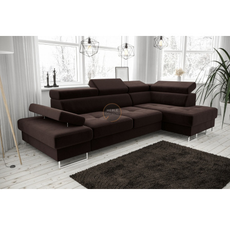 NAROŻNIK GALAXY MINI 170x280 - Odcienie brązowego , prawa