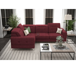 NAROŻNIK MALIBU 250X180 CM - lewa , Odcienie bordowego