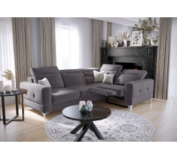 NAROŻNIK MALIBU RELAX Z FUNKCJĄ SPANIA 185x250 CM - prawa , Wybierz własny kolor - Zapisz swój wybór - Galeria tkanin poniżej