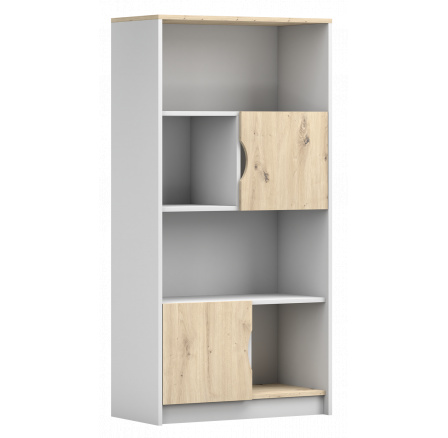 2D polc - JOY I 02, Fehér/Tölgy Artisan