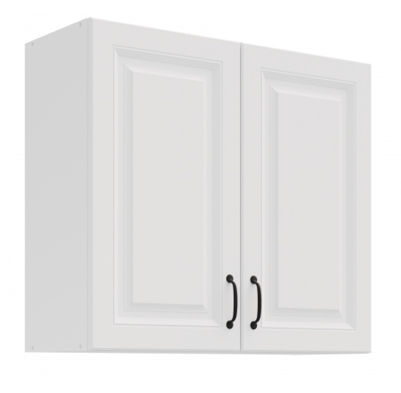 Horní skřínka STELLO - 80 G-72 2F, Bílá/Bílá