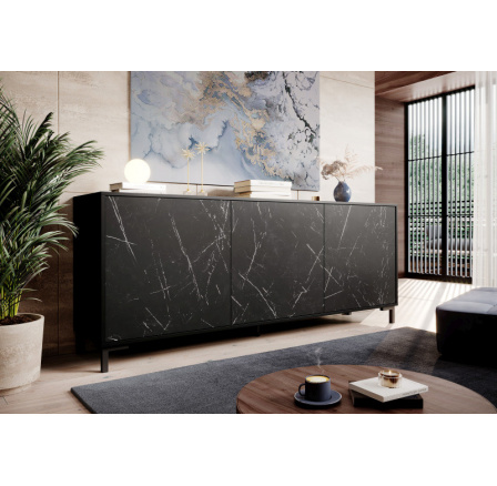 MARMO komoda KOM200/4D czarny